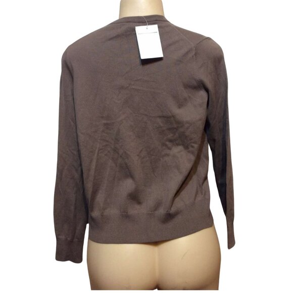 Lands' End Women Button Down Sweater Beige Small 6-8 sku11 - Picture 2 of 4